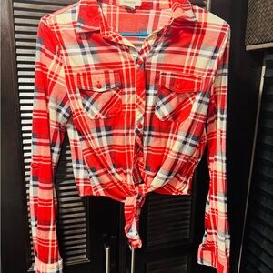 Passport Red Plaid Button Down Shirt